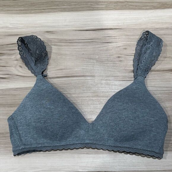 aerie Other - Aerie Gray Lace Trim Bra